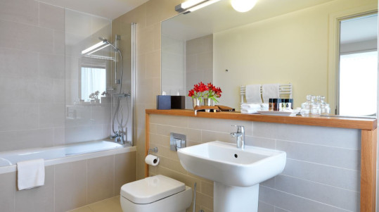 Image of a washroom in the superior garden house room